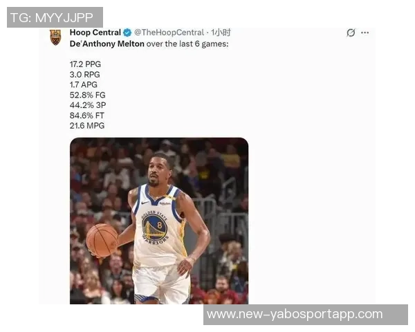 勇士官方评选梅尔顿为最佳球员21分钟狂砍24分创赛季新高